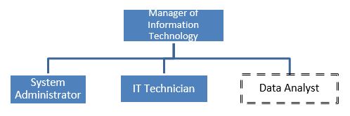 Reporting to Manager of Information Technology - System Admin, IT Technicians, Data Analyst.