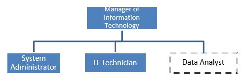 Reporting to Manager of Information Technology - System Admin, IT Technicians, Data Analyst.
