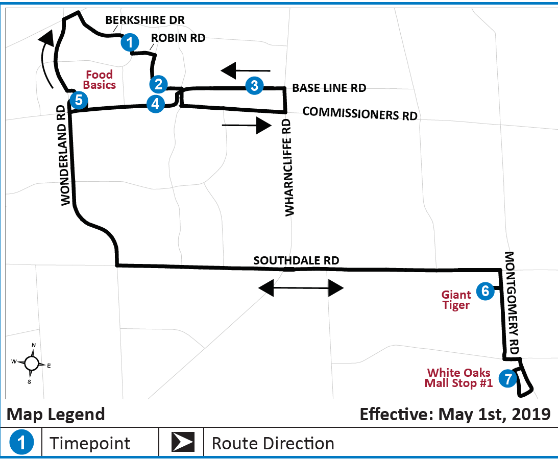 Route 56 – Community Bus (Wednesday) – London Transit Commission