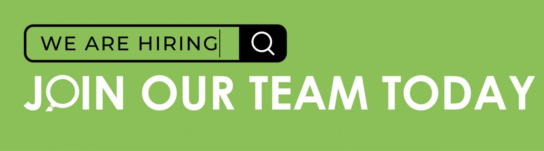 We are Hiring, Join our team today by checking out current opportunities on our careers page - click image for link to careers.