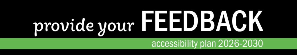 Provide your feedback on transit specifically the 2026-2030 Accessibility Plan either at our November 6th drop in session or online through online surveys. Find out more by clicking here.